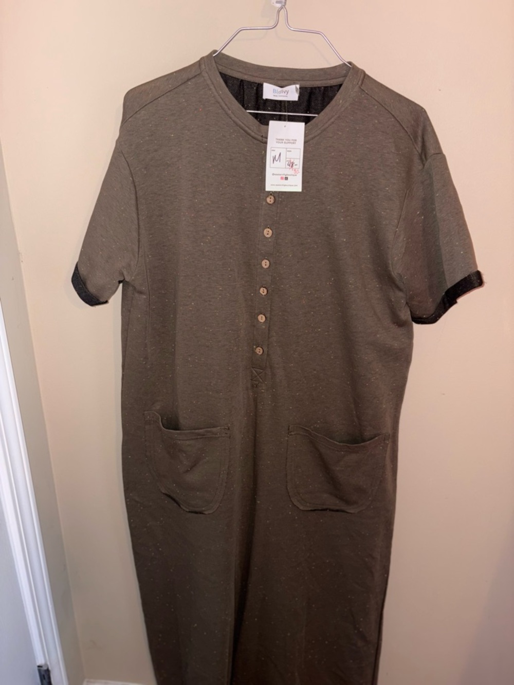Bluivy Olive Green Button Front jumpsuit